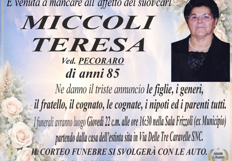 Annuncio Miccoli Teresa 